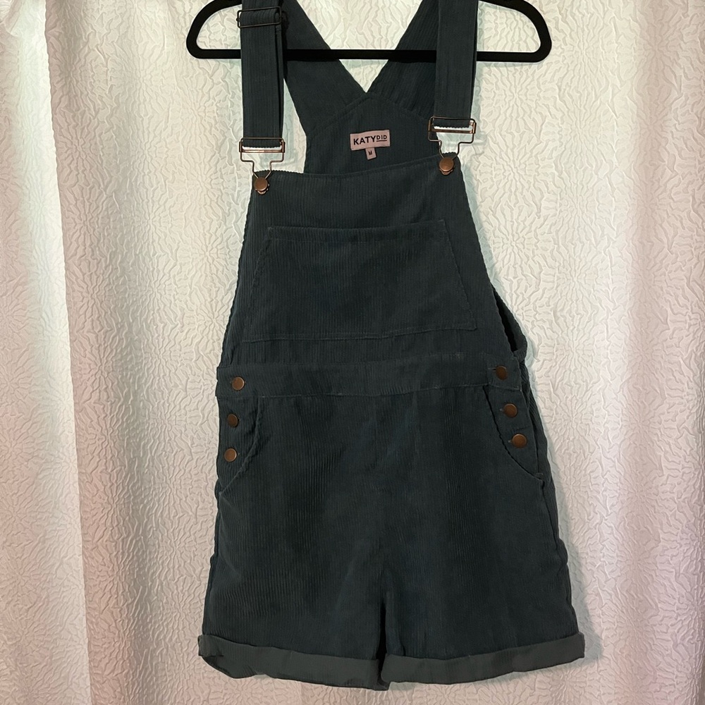 Katydid Teal Corduroy Romper